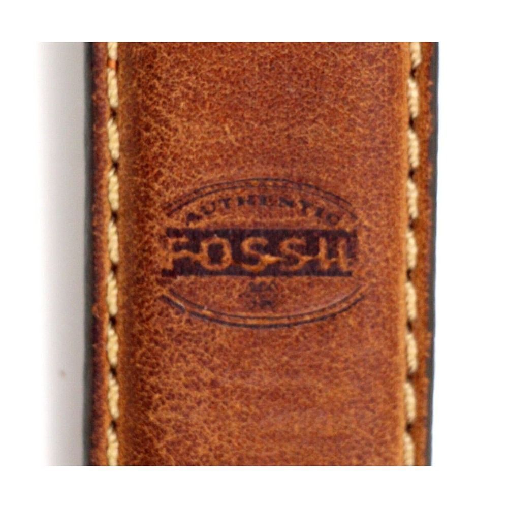 Fossil BROWN GENUINE LEATHER 1 1/8"Wd STITCH DRESS CASUAL MEN'S BELT 32/80 (X37 - Picture 7 of 16